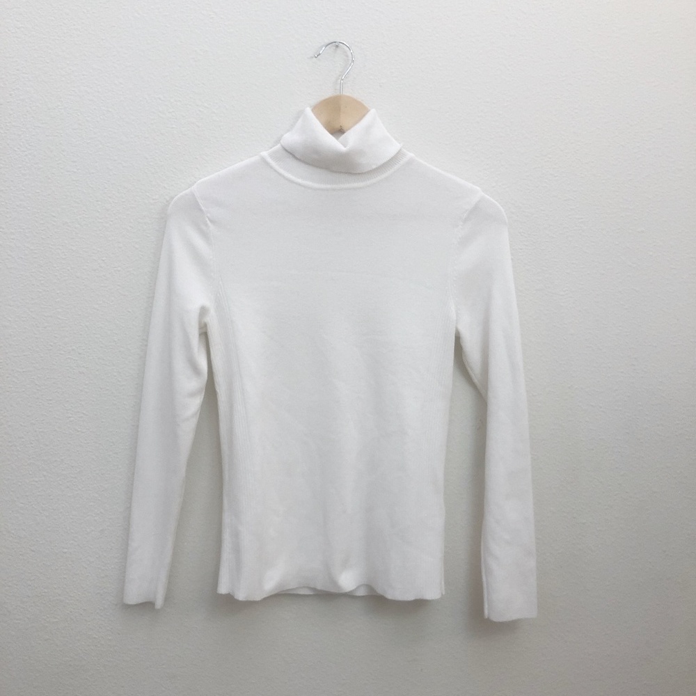 Chico’s | Turtleneck Classic Sweater | White